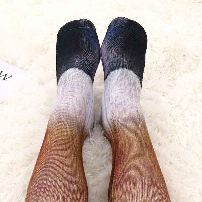 Tiaronics 3D Socks Unisex Adult Animal Paw Crew Socks - Sublimated Print (Horse) - Image 4
